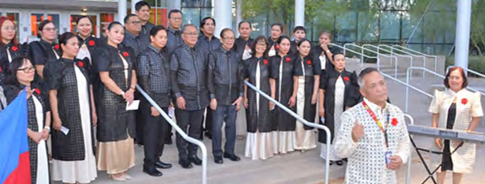 Las Vegas Filipino Advent Chorale performs at the Las Vegas City Hall lighting