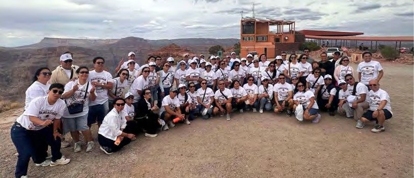 University of Pangasinan Nursing Class of 1993 alumni on their reunion day trip to Grand Canyon West